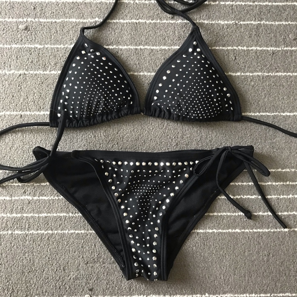 Black Studded Bikini